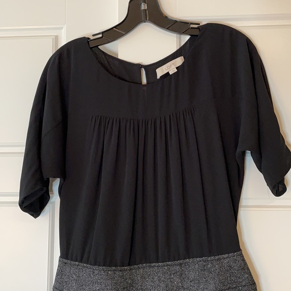 Loft business dress black top grey pencil skirt - Picture 2 of 14